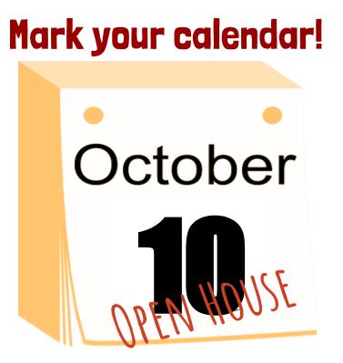 Open House mark your calendar