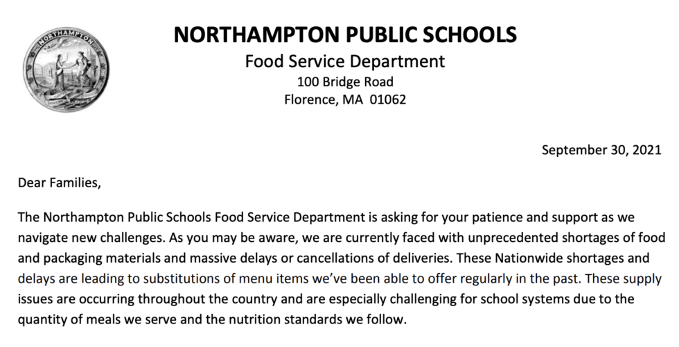 Food Services Update