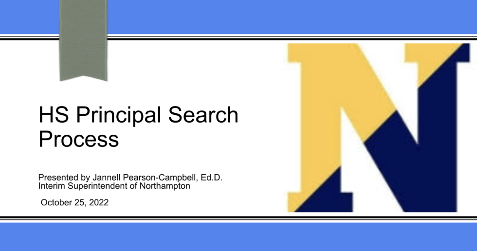 NHS Principal Search Presentation & Letter