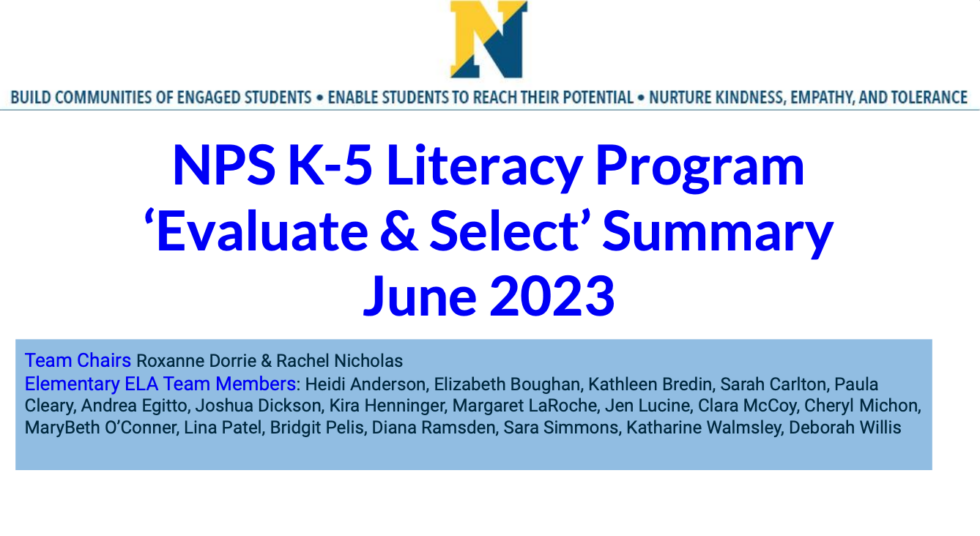 K-5 New Literacy Program